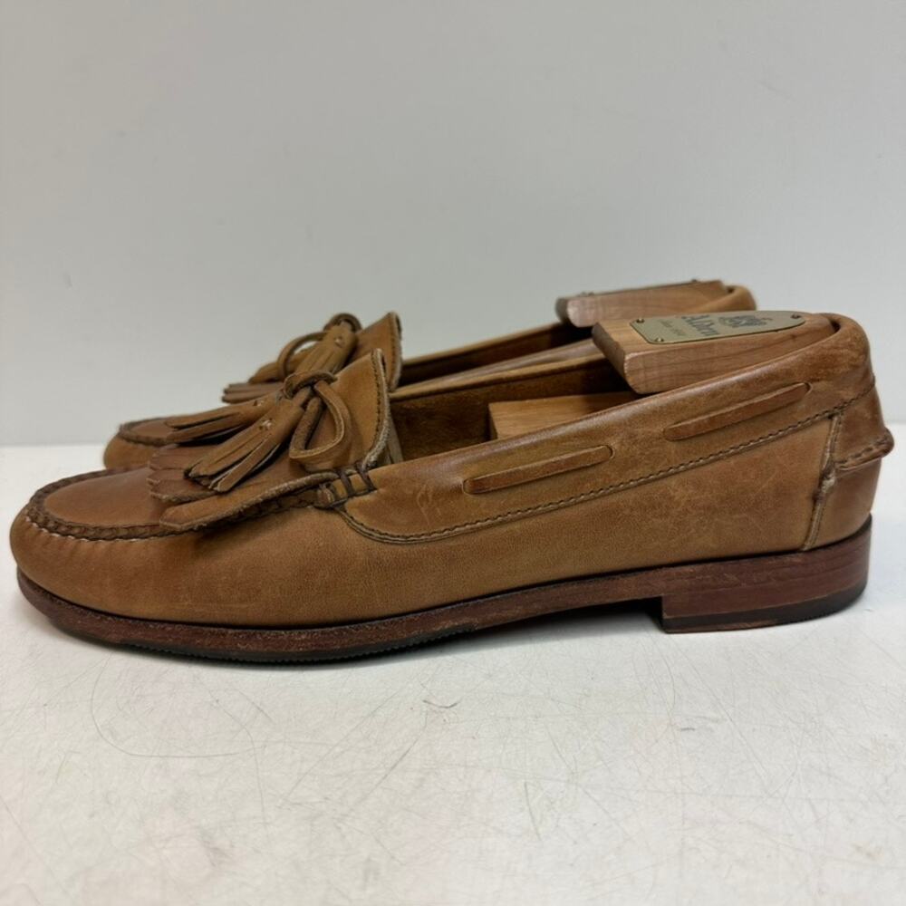 VGUC Rancourt x Cole Haan Tassel Loafer Kiltie Natural Made in Maine USA 10 D